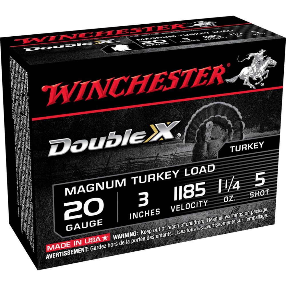 Winchester Supreme Double-X 20Ga, 3&quot;, 5 Shot Ammo, 1185FPS, 10Ct
