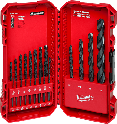 Milwaukee Black Oxide Drill Bit Set, 21Pc