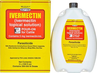 Durvet 001-1045 Pour-On Ivermectin, 5-Liter  200 X 550Lb Doses