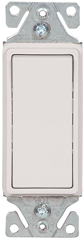 White Decorator Rocker Light Switch, 15 A, 120/277 V, 3-Way 7503W-BOX