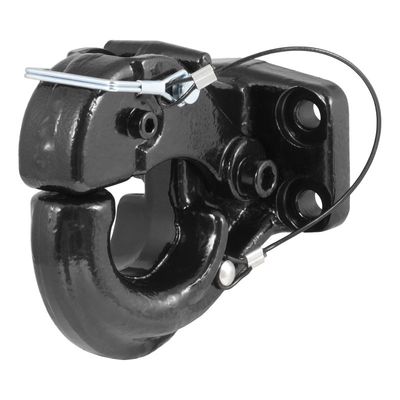 Curt 48210 Pintle Hook, 2-1/2 to 3 in Dia Eye, 20,000 lb Working Load, Steel, Carbide Powder-Coated