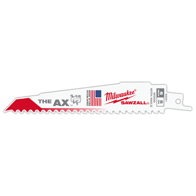 Milwaukee 6&quot; 5 TPI The AX™ Demolition Wood Cutting Sawzall® Blade