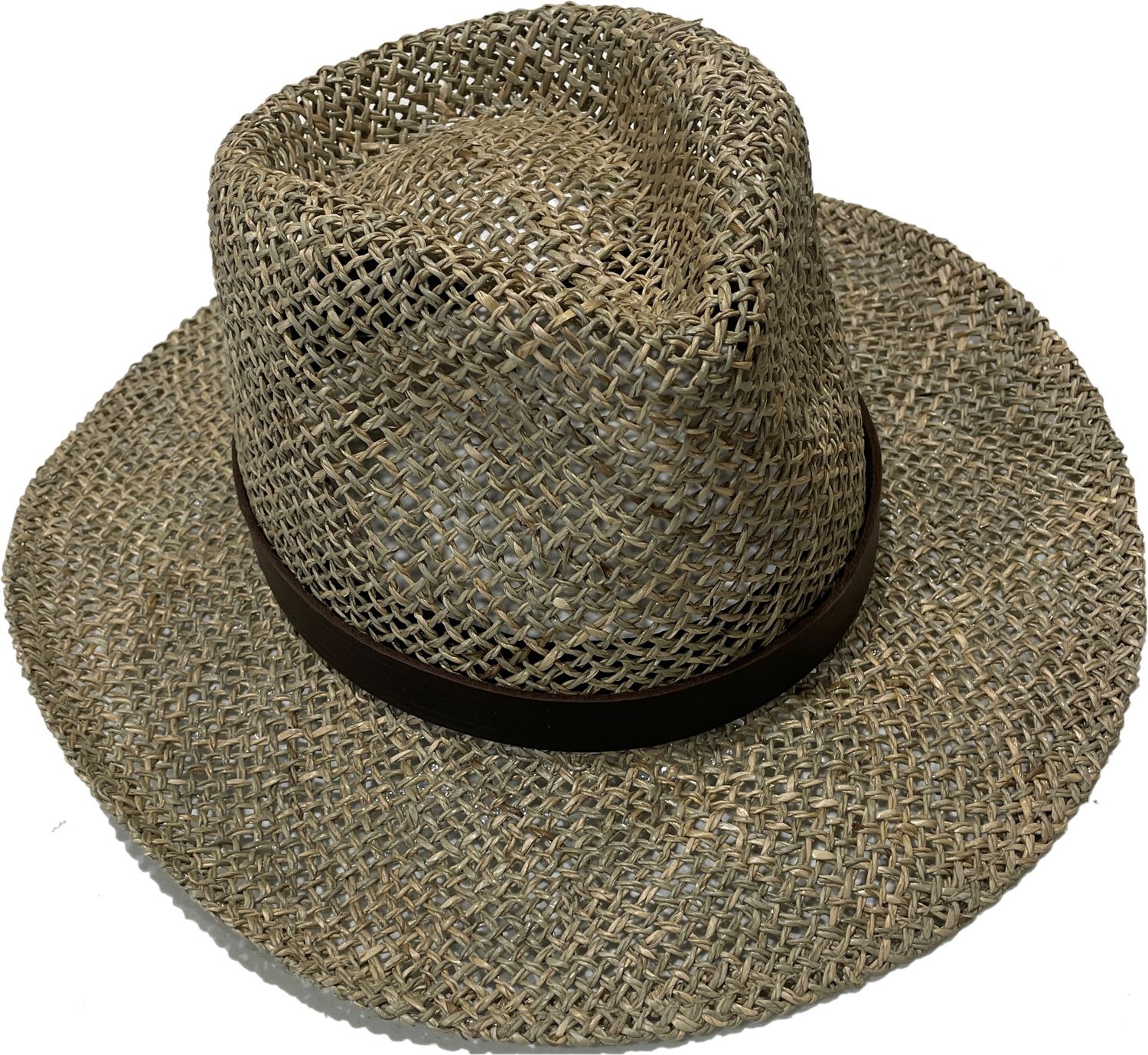 Sea Grass Pinch Crown Hat, Medium