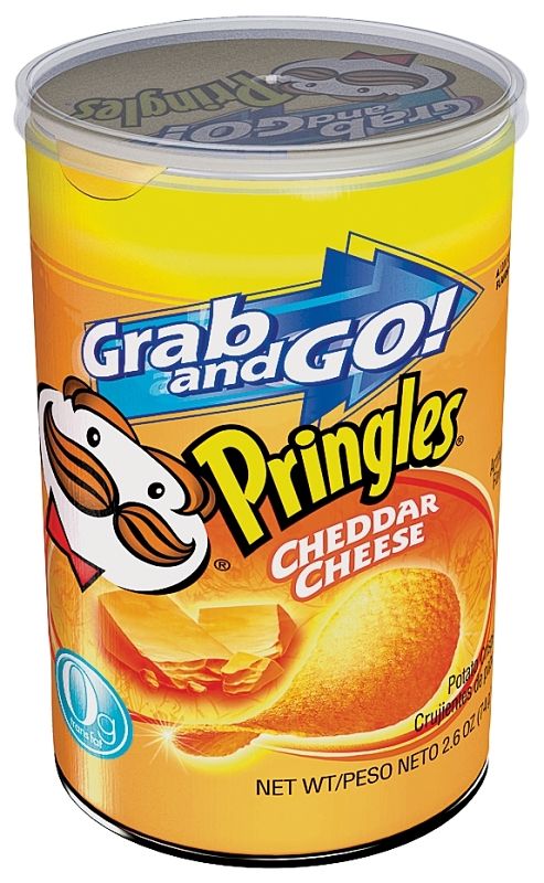 Pringles 84561 Potato Chips, Cheddar, Cheese Flavor, 2.5 oz Can