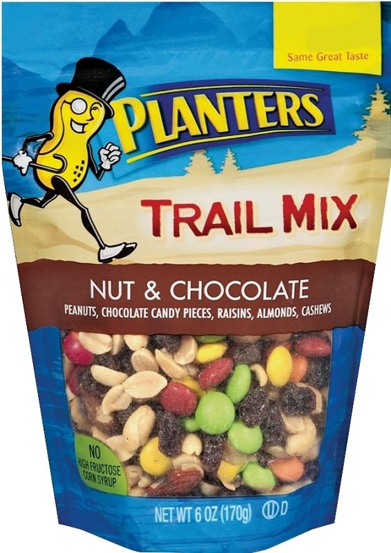 Planters 422491 Trail Mix, Chocolate, Nuts, 6 oz, Bag