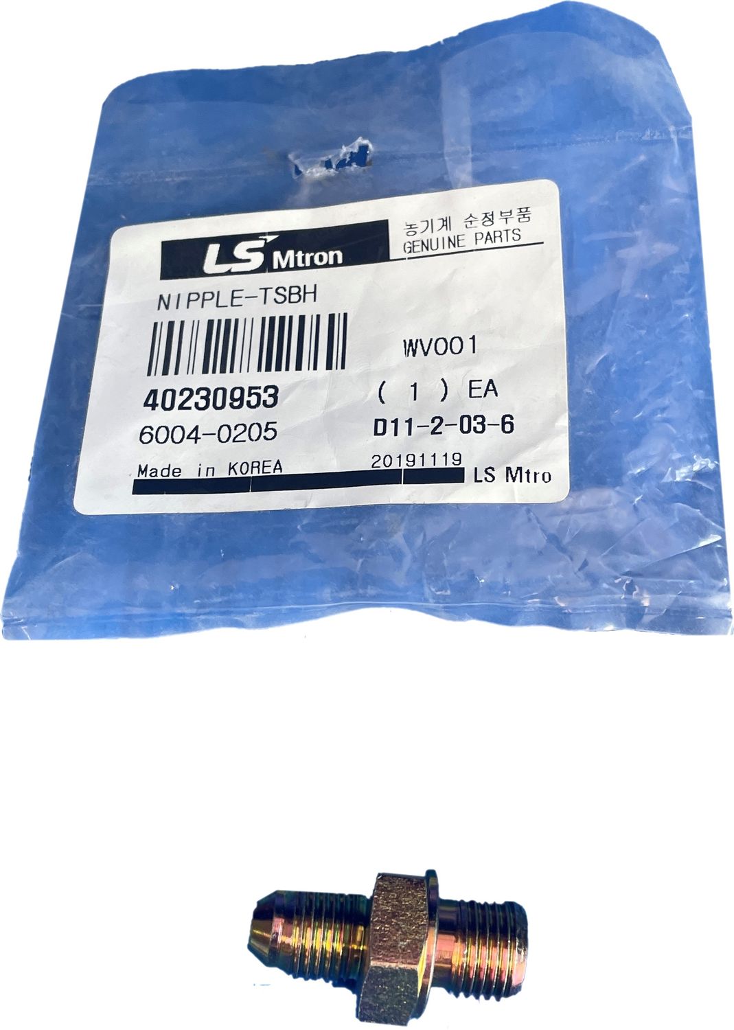 LS Nipple, PF1/4, O-RingX1/2-20UNF
