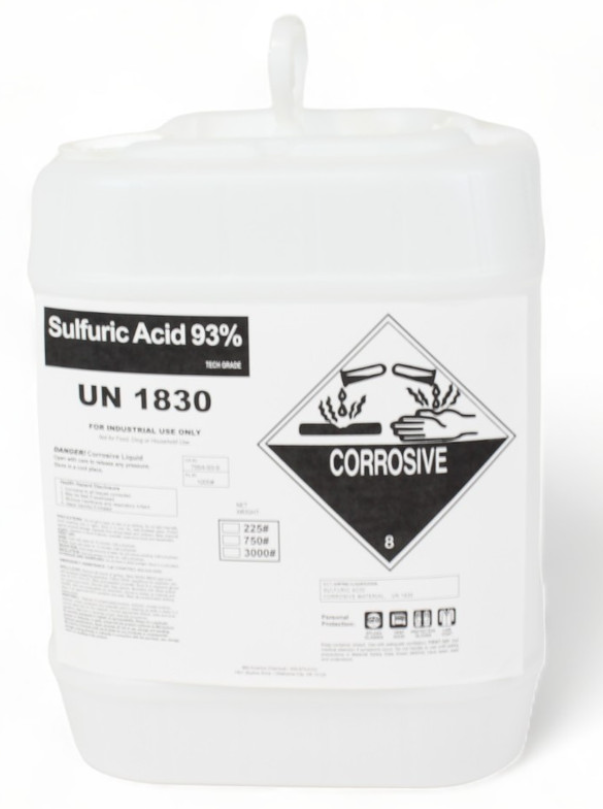 Sulfuric Acid 93% Technical Grade, 5Gal
