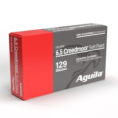 Aguila 6.5 Creedmor Ammo, 129G, SP, 2810FPS   20Ct