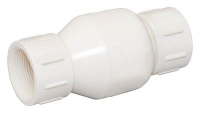 B&amp;K ProLine 101-106 PVC Threaded Check Valve, 1-1/4&quot;, 200Psi