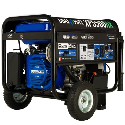 Duromax Dual Fuel Premium Generator, 210cc, 5500W Max/4500Watt