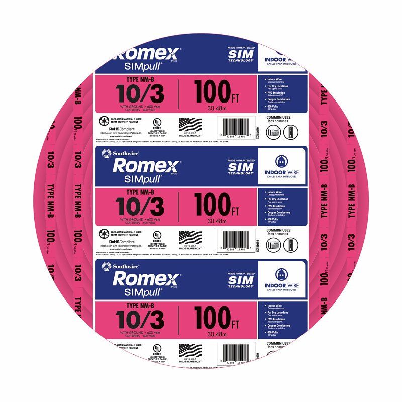 Southwire 10/3NM-WGX100 Building Wire