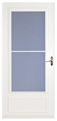 Larson 83080032 White 36&quot; Screen-Away Storm Door w/Brass Hardware