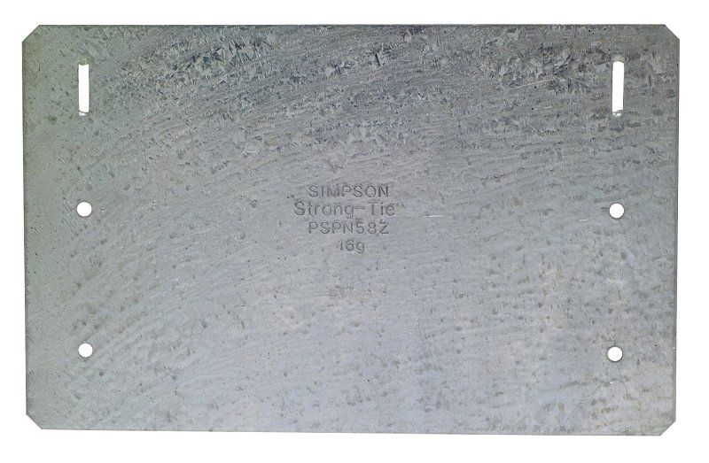 Simpson Strong-Tie PSPNZ PSPN58Z Protection Plate, 5 in L, 8 in W, 16Ga. in Thick