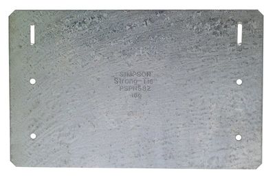 Simpson Strong-Tie PSPNZ PSPN58Z Protection Plate, 5 in L, 8 in W, 16Ga. in Thick