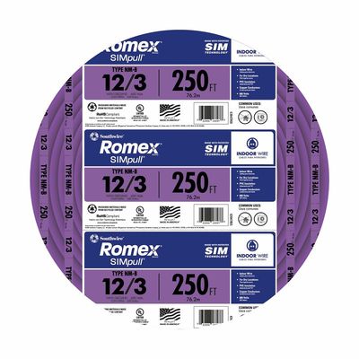 Southwire 12/3NM-WGX250 Building Wire