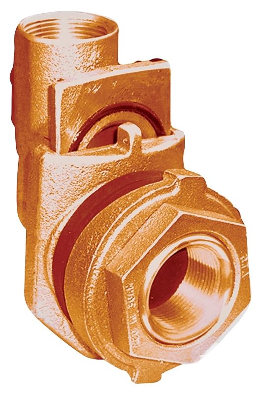 Simmons 1822SB Brass Pitless Adaptor, 1-1/4&quot;