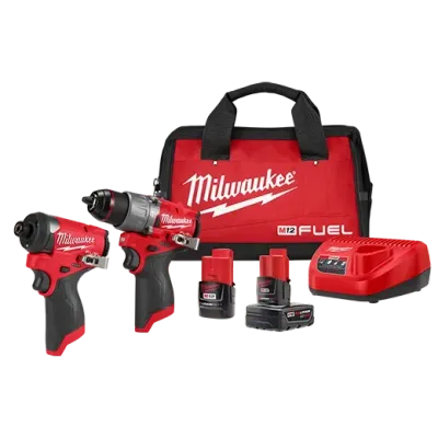 Milwaukee M12 Fuel Impact Driver/Drill 2-Tool Combo Kit