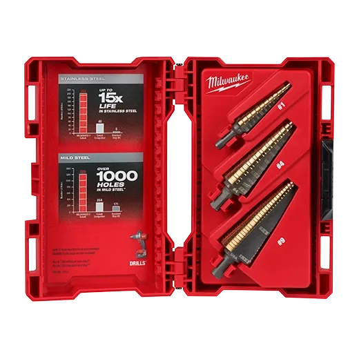 Milwaukee® Cobalt Step Bit Kit (3PC)