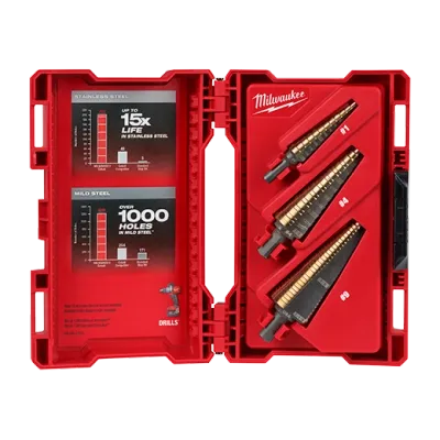 Milwaukee® Cobalt Step Bit Kit (3PC)