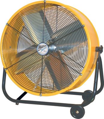 MaxxAir BF24TF Red Barrel Fan, 24&quot; Direct Drive, 2-Speed, 1750 to 3200 CFM