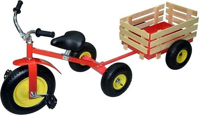 SpeedWay 53498 Child&#39;s Retro Pedal Trike/Wagon Combo