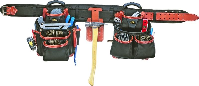 CLC 51452 Signature Series Framer&#39;s 27 Pocket Tool Belt w/Leather Trim
