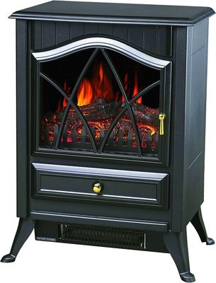 Comfort Glow ES4215 Black Ashton Electric Heater W/Visual Flame, 1500W, 5000Btu