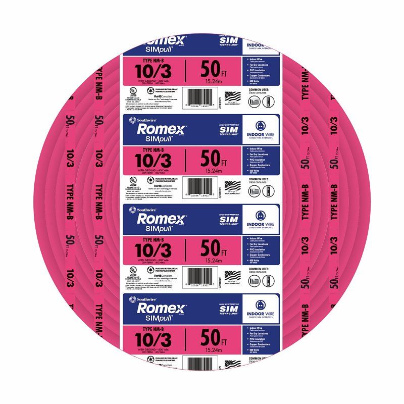 Southwire 10/3NM-WGX50 Building Wire
