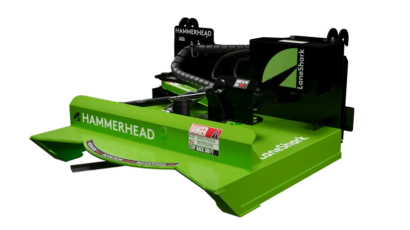 LaneShark Hammerhead Rotary Cutter w/8.5-15GPM Motor, 44&quot; Cutting Width, 2-3&quot; Capacity