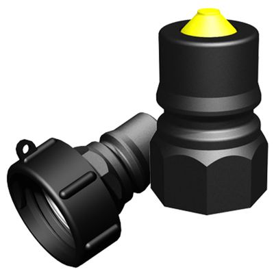IBC Tote Quick Coupler Set, S60X6 Fem. Buttress X 1&quot; Female Pipe Thread