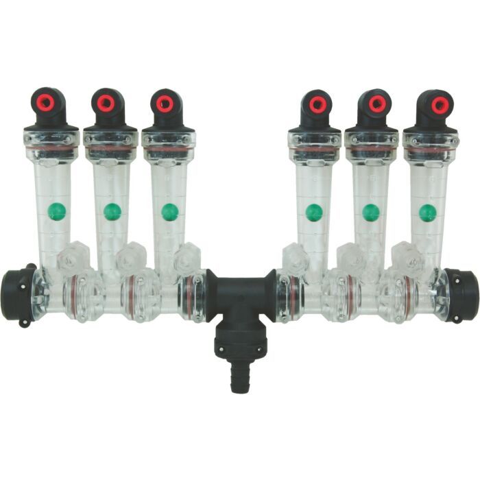 Wilger Flow Monitor, 6-Row Unit w/1/4&quot; Quick Couplers