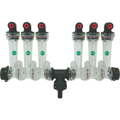 Wilger Flow Monitor, 6-Row Unit w/1/4&quot; Quick Couplers
