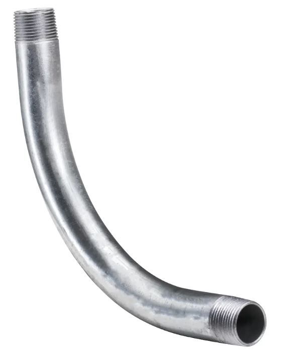 Rigid Galv. Steel Conduit Sweep Ell, 4&quot;, 90-Degree, 16&quot;-Radius