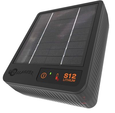 Gallagher S12 G349414 Solar Fence Charger w/Lithium Battery,  4 Miles, 0.12J