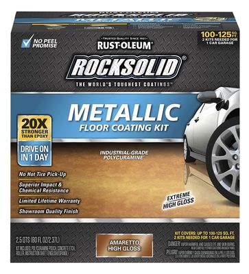 Rustoleum 299741 RockSolid Hi-Gloss Amaretta Garage Floor Coating Kit