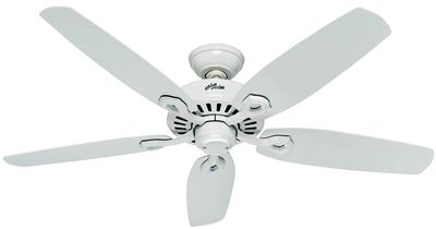 Hunter 53240 White Ceiling Fan, 52&quot;, 3-Speed, 5-Blde, No Lights