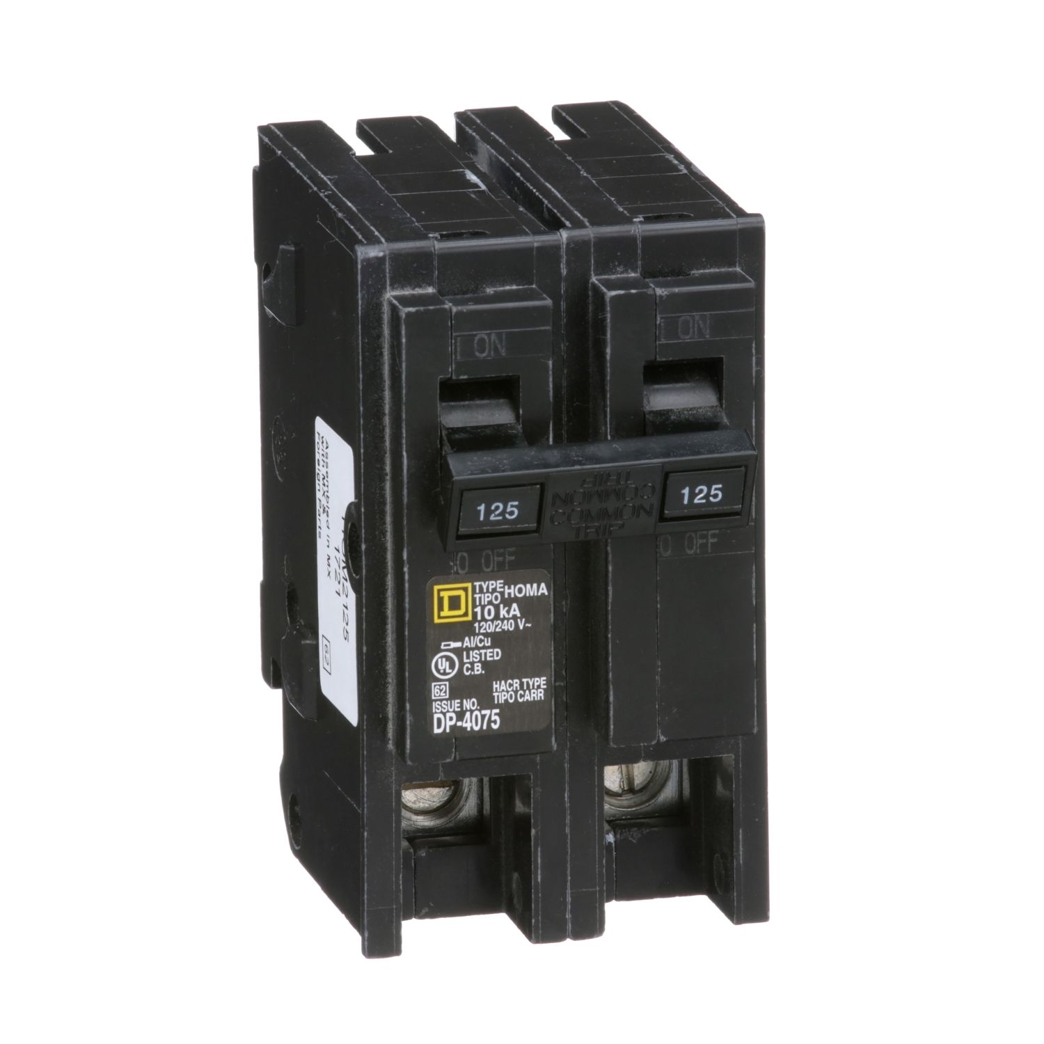 Square D Homeline Circuit Breaker, 125A 2-Pole