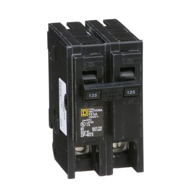 Square D Homeline Circuit Breaker, 125A 2-Pole