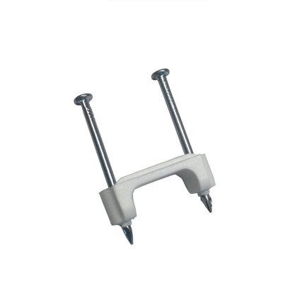 Insulated Plastic Romex Staples, 1/2&quot;, 2000Pk