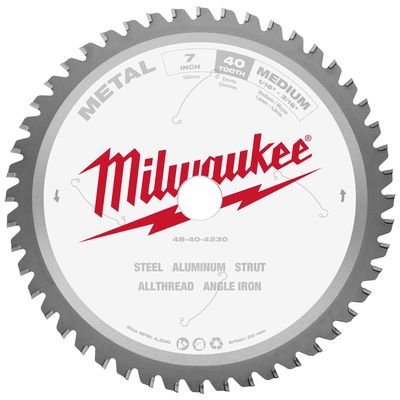 Milwaukee Steel Cutting Saw Blade, 12&quot; 60T, 1/16&quot; - 3/16&quot; Capacity
