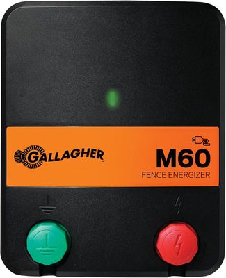 Gallagher M60 G383414 Electric Fence Charger, 110V, 20-40 Acres, 0.6J