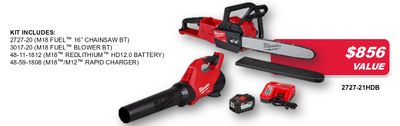 Milwaukee Fuel™ M18 16&quot; Chainsaw 12.0 Kit w/Free 3017-20 Blower