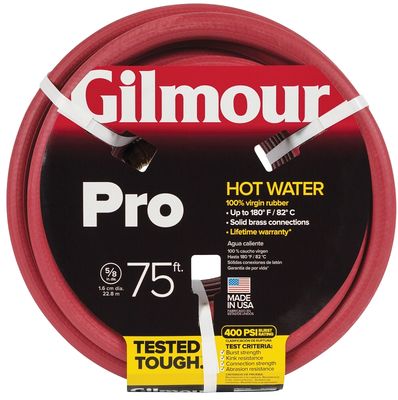 Gilmour 818571-1001 Reinforced Red Rubber Hose, 5/8&quot;X75Ft