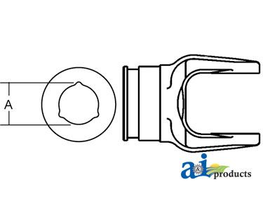 Inner Tube Pto Yoke, #8 B&amp;P