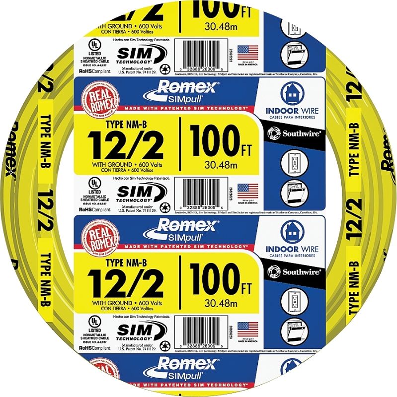 Southwire 12/2NM-WGX100 Building Wire