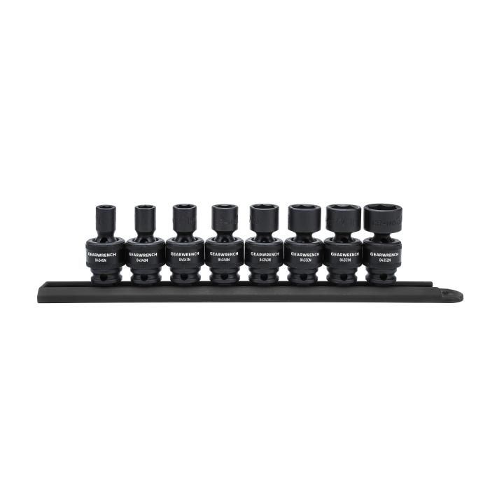 Gearwrench 8Pc SAE Swivel Impact Socket Set, 3/8”Drive