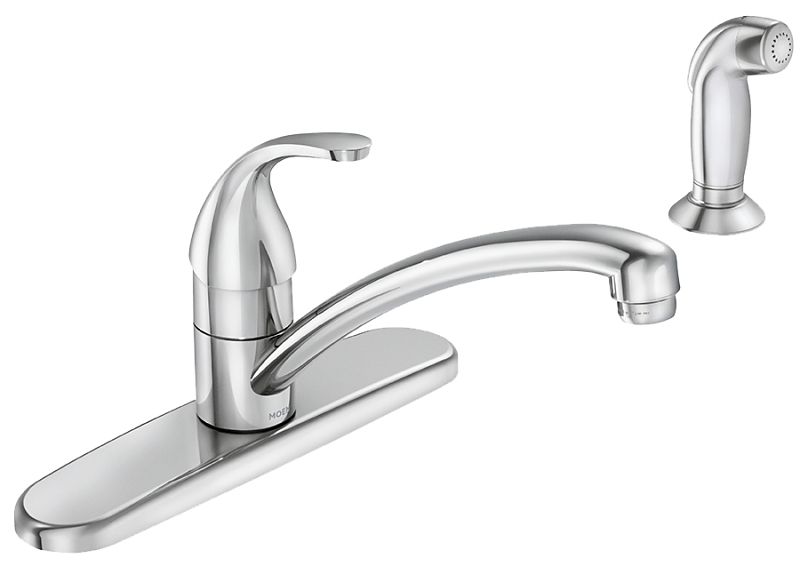 Moen Adler Series 87604 Chrome Kitchen Faucet, Single Handle w/Spray