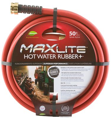 Swan SGHW58050 MaxLite Hot Water Rubber Hose, 5/8&quot;X50Ft -140 to 165 Deg F