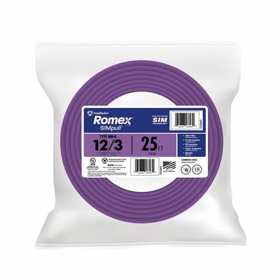 Southwire 12/3NM-WGX25 Building Wire