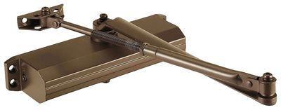 Tell Manufacturing DC100045 Commercial Bronze Door Closer, Max Weight 185Lbs